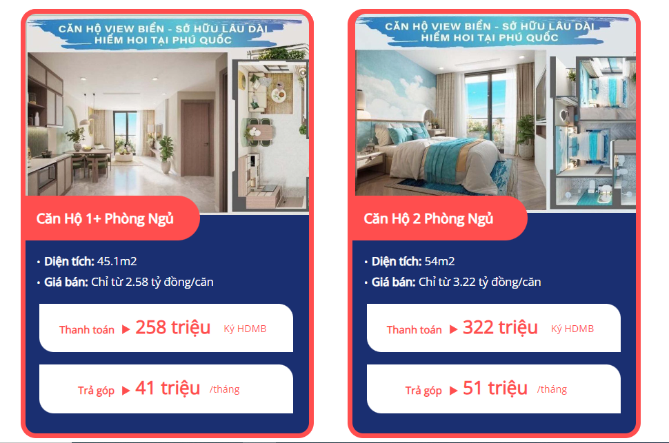 Giá bán căn hộ Meypearl Phú Quốc